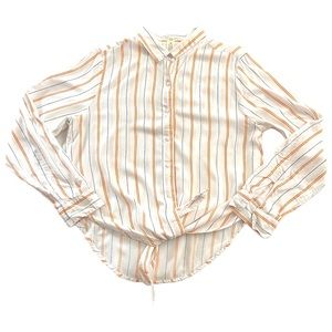 Beautiful White w/ Yellow & Black Stripes Midnight Sky Top